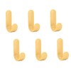 6 Pack Adhesive Hooks Utility Wall Hooks Key Hooks for