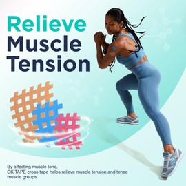 OK TAPE Cross Tape for Muscle Trigger Points and Acupuncture Points,Strong and Versatile for Home, Office, and Outdoor Use，Mix Box, 136PCS