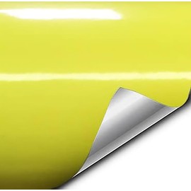 VViViD Daytona Yellow Gloss Air-Release Adhesive Vinyl Pinstripe Tape Roll (1 Inch x 20ft)