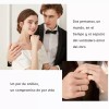 Wanmat Anillo De Promesa Plata 925 Hombre Y Mujer Ajustables