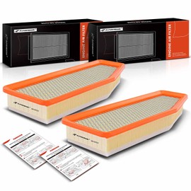 A-Premium 2-PC Front Engine Air Filter Compatible with Jeep Cherokee 2019 2020 2021 2022 L4 2.0L, Flexible Panel Replace# 68320315AB