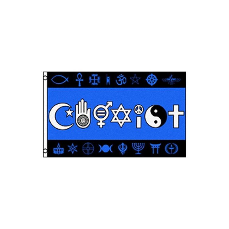 Co-Exist Religious Tolerance Banner 5'x3' Flag
