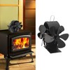 Heat Powered Stove Fan 3 Head 18 Blade Aluminum 270