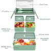 CHZZMS 2 Pack Bento Box Adult Lunch Box,49OZ Leakproof Eco-Friendly