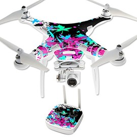 MightySkins Skin Compatible with DJI Phantom 3 Professional or Advanced Quadcopter Drone wrap Cover Sticker Skins Leaf Splatter