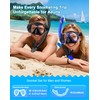 Greatever Dry Snorkel Set,Panoramic Wide View,Anti-Fog Scuba Diving Mask,Professional Snorkeling