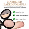Colour Correcting Powder Foundation, Baked Brighten Foundation 24H Long-lasting Powder,
