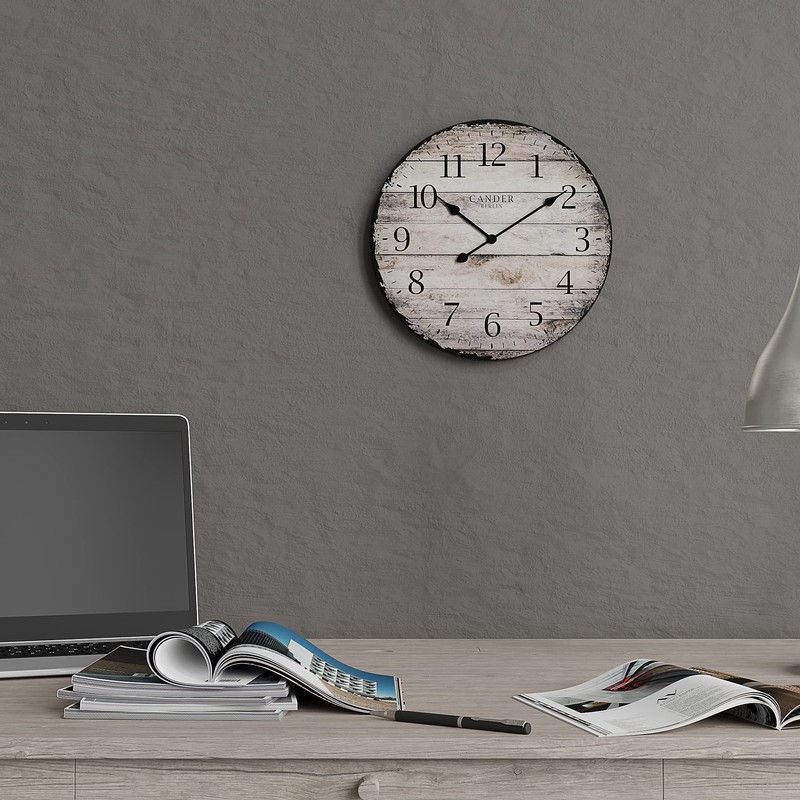 Cander Berlin MNU 7330 Vintage Wall Clock MDF with Silent