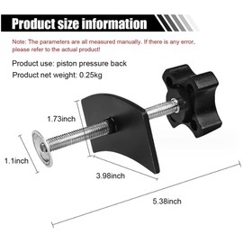 Speedy Brake Pad Spreader, Brake Tools, Brake Caliper Tool, Disc Brake Caliper Compression Tool Compatible with Most Cars and Light Trucks, Black