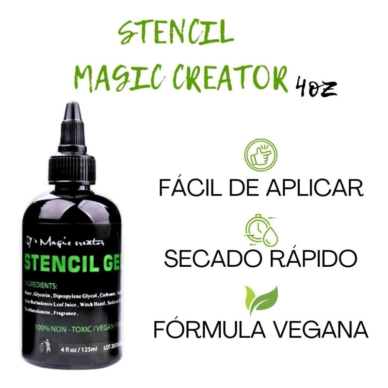 Pega Stencil Gel Transfer Hectográfico De Tatuaje 4oz 125ml