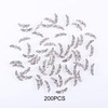 PH PandaHall 200pcs Fairy Wing Spacer Beads Tibetan Alloy Angel