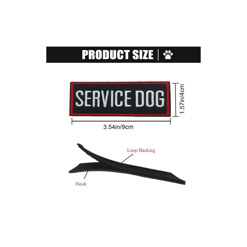 MBOTIROSA Service Dog Fabric Applique Patch Embroidered Weatherproof 35 x