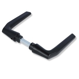 MS Beschläge Pair of Door Handles Aluminium Handles Black Coated Door Fitting Door Handle Door Handle Pair 8 mm Square Replacement Handle Renovation Handle