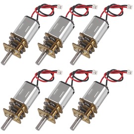 6Pcs DC 3V-6V Mini N20 Gear Motor Mini Micro Metal Gear Motor Slow Speed for DIY RC Toys (3V-6V)