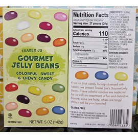 Trader Joe Gourmet Jelly Beans 18 Natural Flavors 5oz 142g (Two Boxes)
