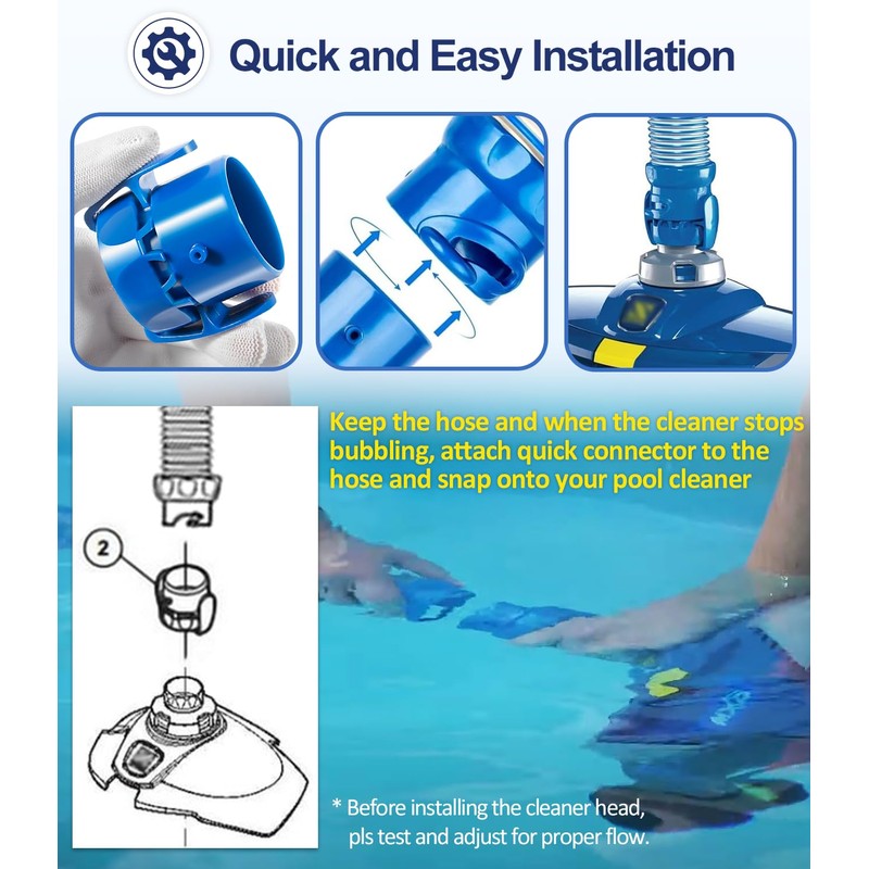 LAIKOU R0526900 Quick Connector Replacement Compatible with Zodiac Baracuda MX6,