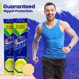 NipGuards - Guaranteed Nipple Protection Since 1998 for Endurance Athletes. Complete Protection in All Race Distances - Even Ultra Marathon 100 Milers! Water Proof. Sweat Proof (60 Pairs) Nude