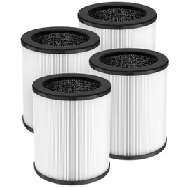 4 Pack KJ80 Replacement Filter, 3-in-1 KJ80 H13 HEPA Filter High Efficiency Air Purifier Filter Replacement for Druiap KJ80 (Not for KJ150 Model Air Purifier), Compared to part# AF3080