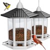 Birdream 2 Pack Bird Feeders for Outdoor Hanging, Retro Pagoda