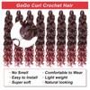 XTREND 8 Packs GoGo Curl Crochet Hair Red Burgundy Short