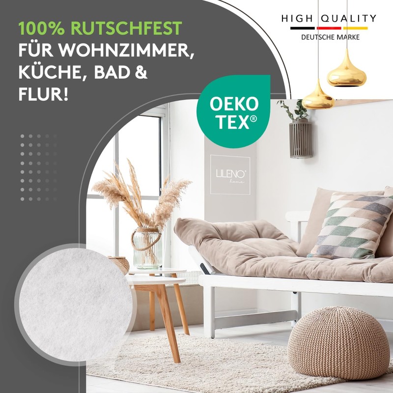 Lileno Home Non-Slip Fleece Carpet Underlay (60 x 120 cm),