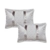 Catherine Lansfield Sequin Cluster Quilted Pillow sham Pillowcase Pair Silver