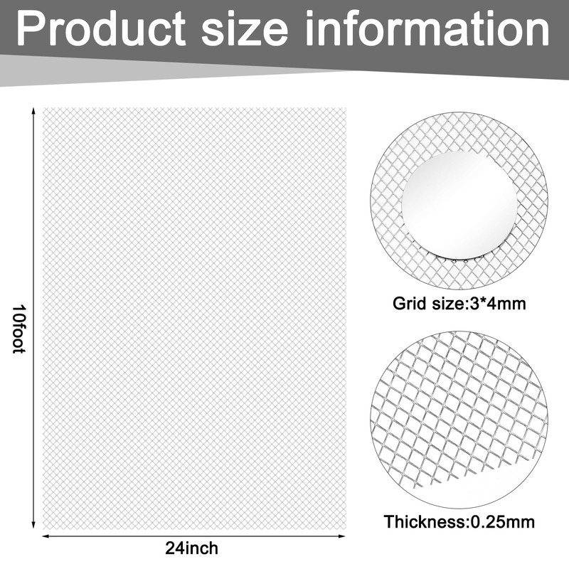 Tandefio 24 Inch by 10 Foot Sculpting Wire Mesh Aluminum