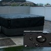XCZ Heavy-Duty 600D Waterproof Square Hot Tub Cover - 96"