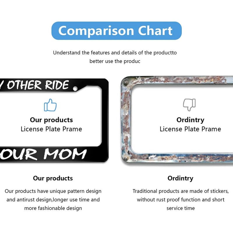 BLVD My Other Ride Is Your Mom Black License Plate