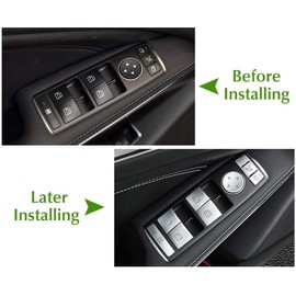 DIYUCAR 14pcs Car Window Glass Lift Button Trim Sticker for MB Benz W176 W246 W204 W212 W117 X204 W166 A B C E ML GL GLE Class