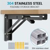 Platibo Folding Shelf Brackets 12 Inch,Heavy Duty Metal Collapsible Shelf