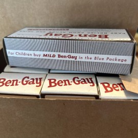 Ben-Gay Baume Ointment 1955 Prop Collectible NOS 1 1/4oz Sealed Tube Aches Pains