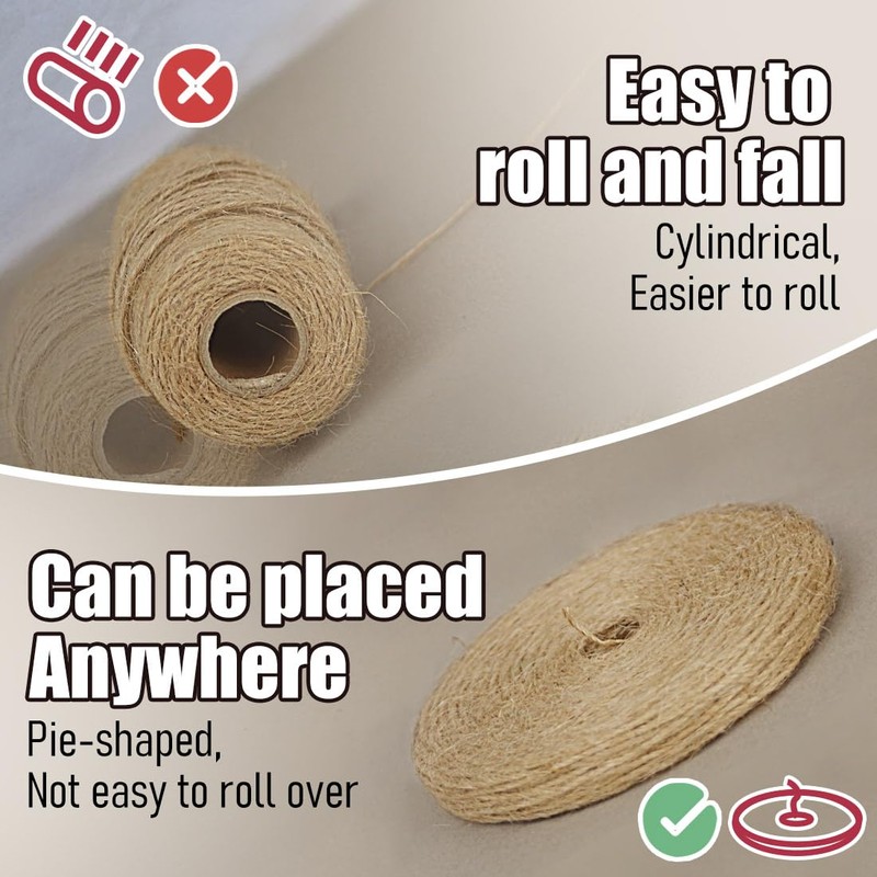 PerkHomy 600 Feet Natural Jute Twine Long Twine String for
