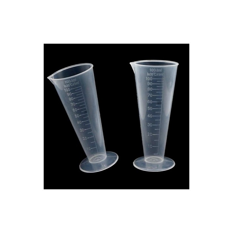RUIAN Conical Measure Cup 100ml Capacity Cone Shape Translucent Plastic