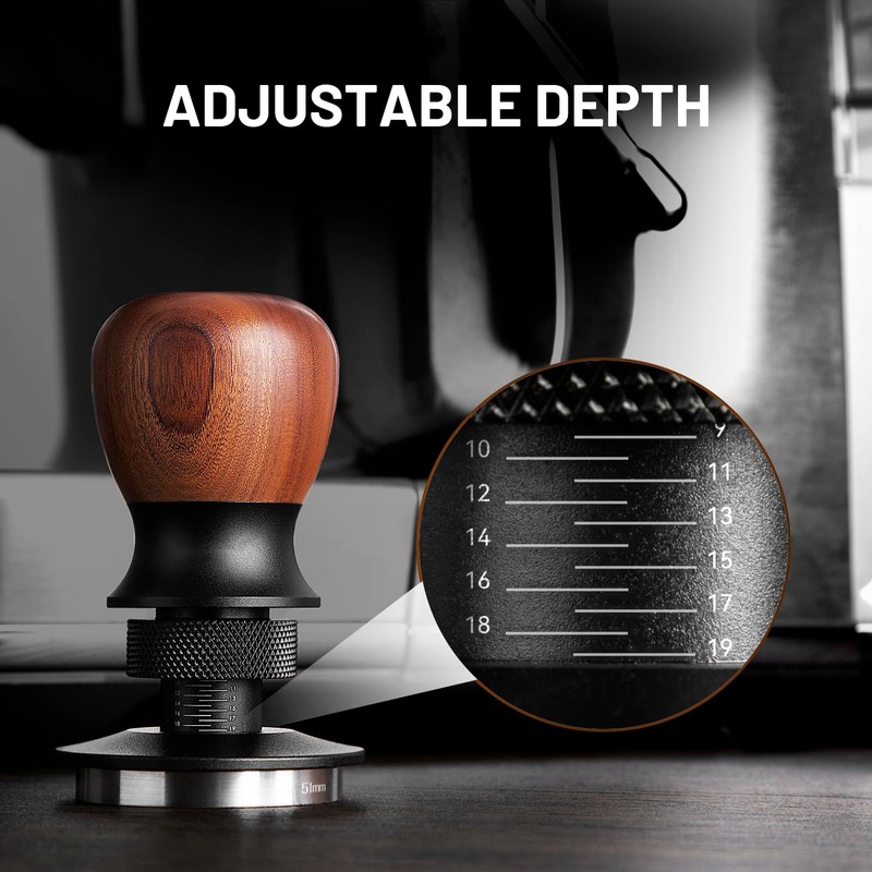 VINATO Coffee Tamper 51 mm - Professional Espresso Tamper with
