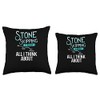 Stone Skipping Stones Skimming Skipper Throwing Throw Pillow