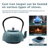 40.6oz Cast Iron Tea Kettle for Stove, Teapot with Infuser