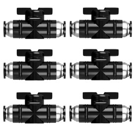 Limeow Straight 8 mm Pneumatic Connector Pneumatic Valve Quick Coupling Compressed Air Shut-off Valve Pneumatic Hose 8 mm Multiple Seals Seal for Quick Connection of Air Lines Pack of 6