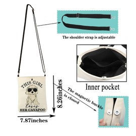JYTAPP Cavapoo Gifts Cavapoo Dog Lovers Gift This Girl Lovers Her Cavapoo Crossbody Purse Bag Cavapoo Dog Owner Gift