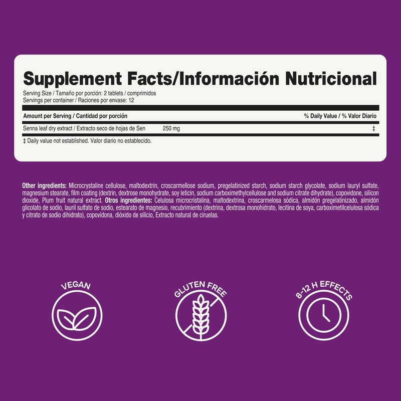 Prunelax Ciruelax Maximum Relief Laxative Tablets with Natural Senna for
