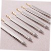Baluue 3sets Stainless Steel Eyebrow Tweezers Clamps Flat Oblique Mouth