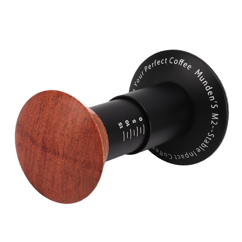 Coffee Tamper Spring Loaded Tamper Calibrated Coffee Tamper Wood Handle