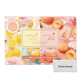 Samurai Woman Sparkling Bath Salts Set Yuzumitsu Anshu 12 Tablets + Kunutonn Original Logo H Wet Sheet