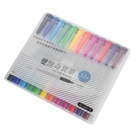 12Pcs Double Tip Oil Pen Art Oil Based Marker Pen DIY Hand Painting Pen (12 Colors)
