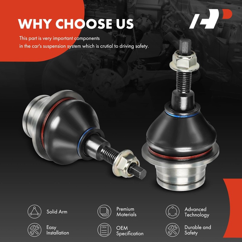 A-Premium 2 x Front Upper Ball Joint, Compatible with Ford