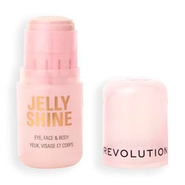 Revolution Jelly Shine Eye, Face & Body Highlight Stick, Jelly Formula with Pearlescent Shimmer Effect, Vegan & Cruelty-Free, Ethereal Pink