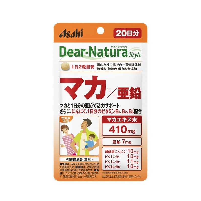 Asahi Group Foods Dear Natura Style Maca x Zinc, 40
