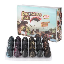 24pcs Growing Dinosaur Toy Easter Dinosaur Eggs Grow in Water Children Novelty ToyBlack