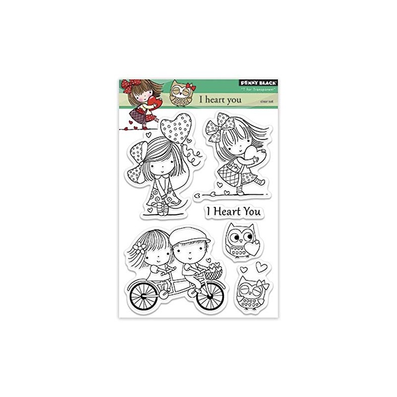 Penny Black Clear Stamps 5 x 6.5-inch Sheet-I Heart
