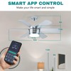 SHOWDI Ceiling Fan with Lights and Remote, 6 Blade App